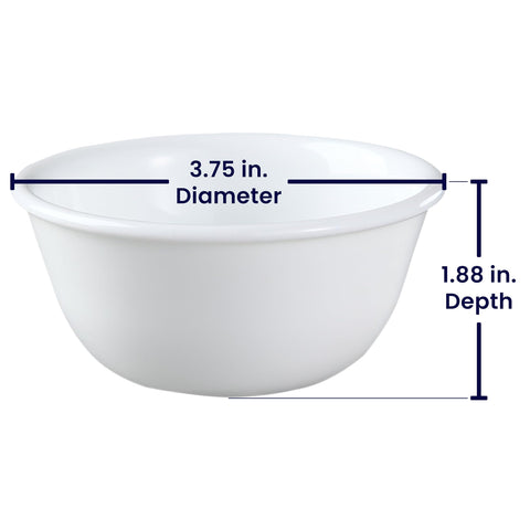 Ramequín Corelle Vitrelle 6 onzas para postres pequeños, ligero y apilable