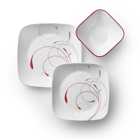 Corelle Vitrelle, set para seis comensales: versátil para diario y ocasiones.