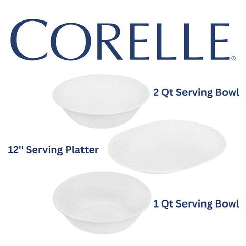Corelle White: bandeja ovalada de 12.25 pulgadas para servir platos grandes