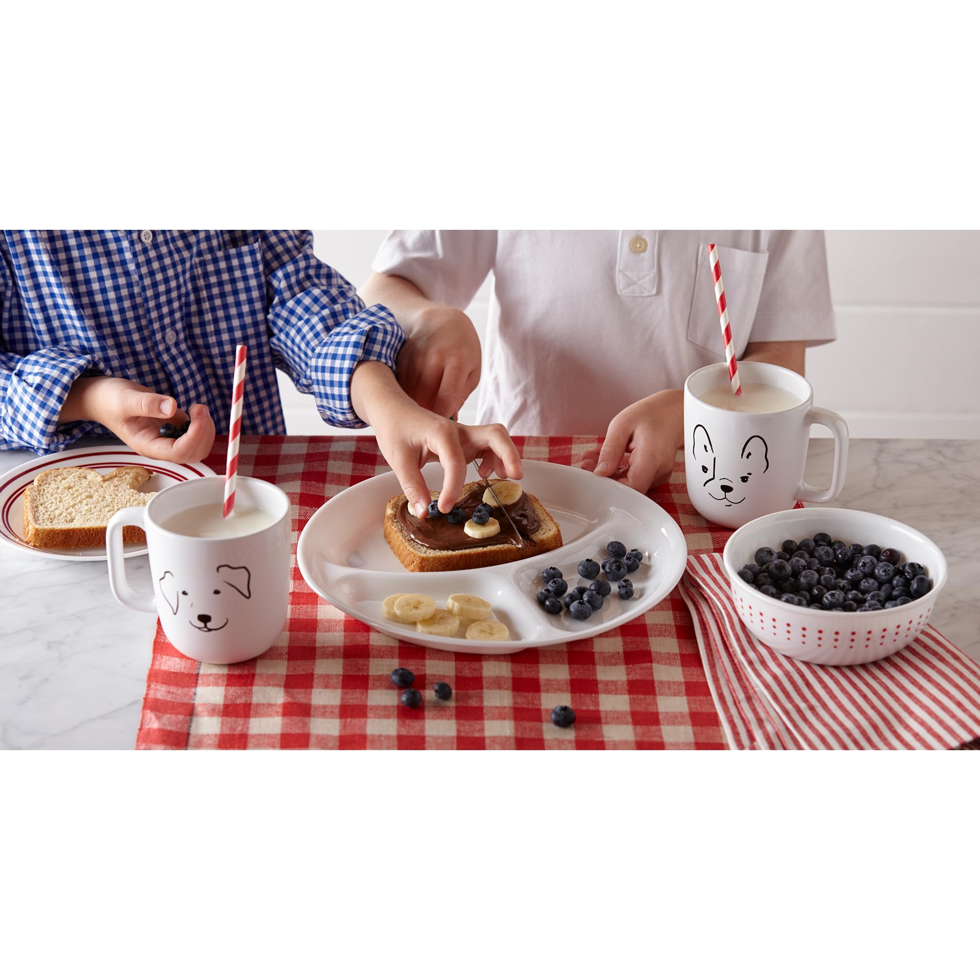 Corelle Winter Frost, plato dividido apto para horno, microondas y limpieza simple.