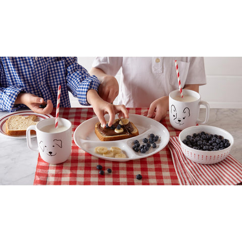 Corelle Winter Frost, plato dividido apto para horno, microondas y limpieza simple.
