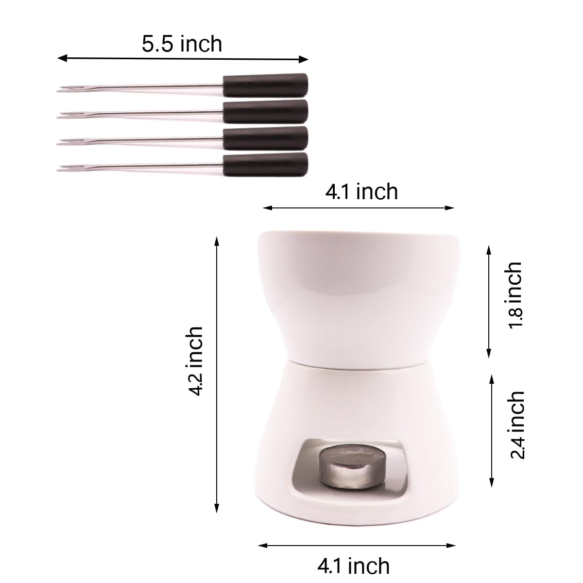 CORJEEJOR fondue con vela de té para ambiente cálido.