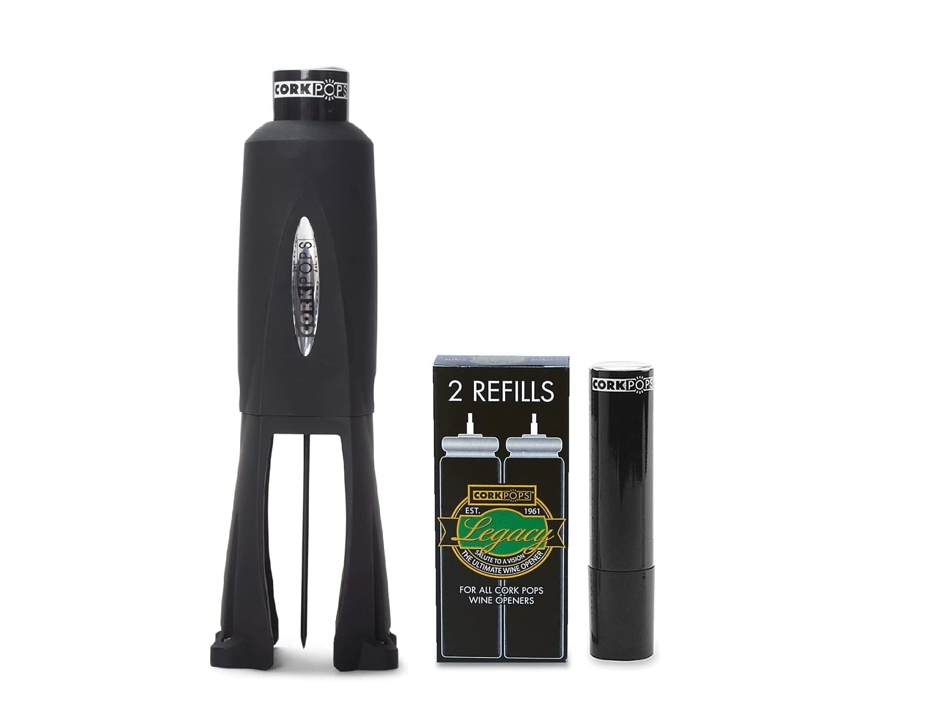Cork Pops Legacy abre la botella de vino con facilidad y confianza.