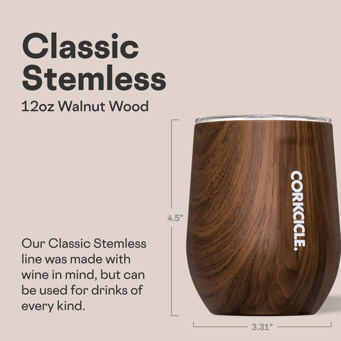 Corkcicle vaso ergonómico con lados planos para un agarre cómodo