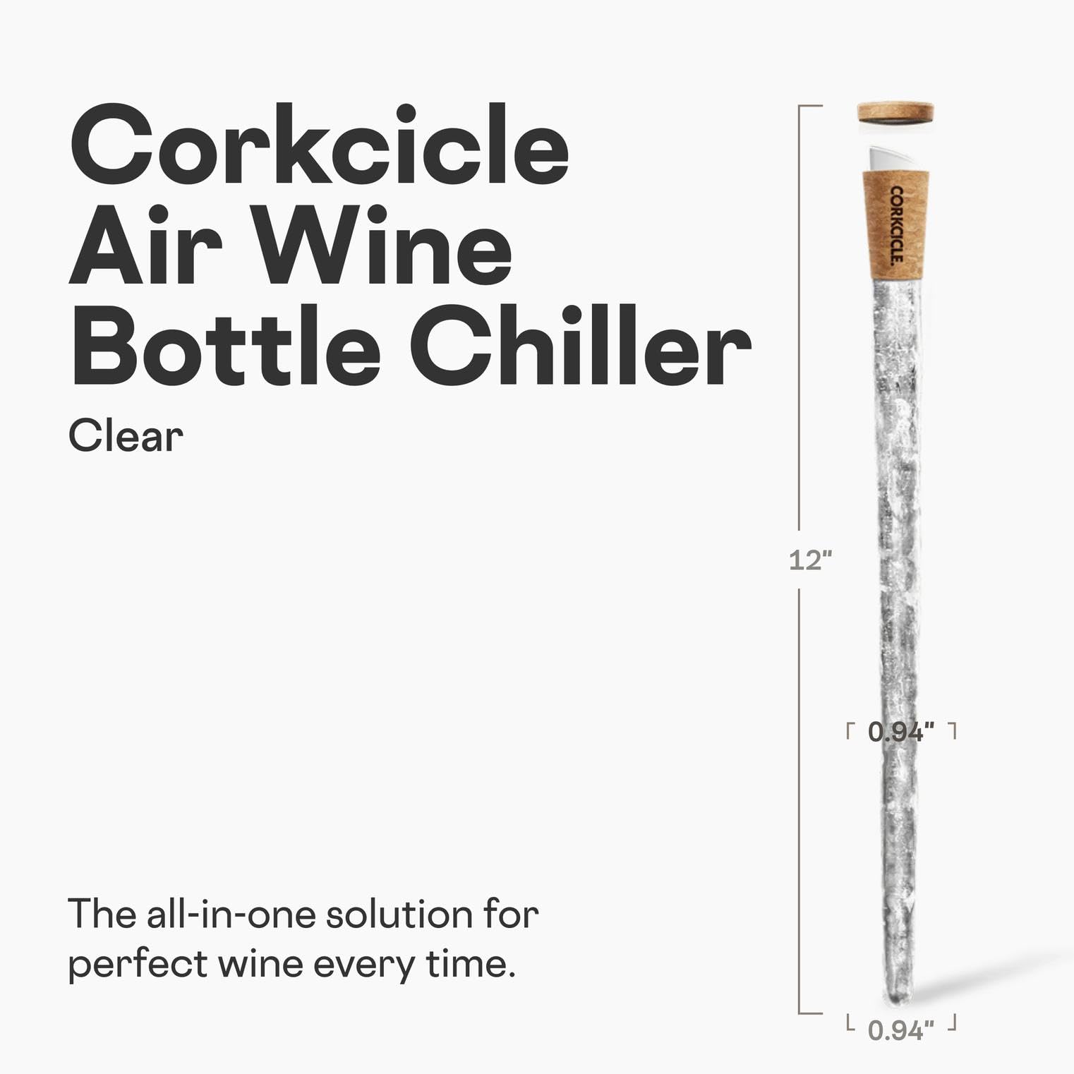 Corkcicle Air aerador para vino integrado mejora aroma al servir.