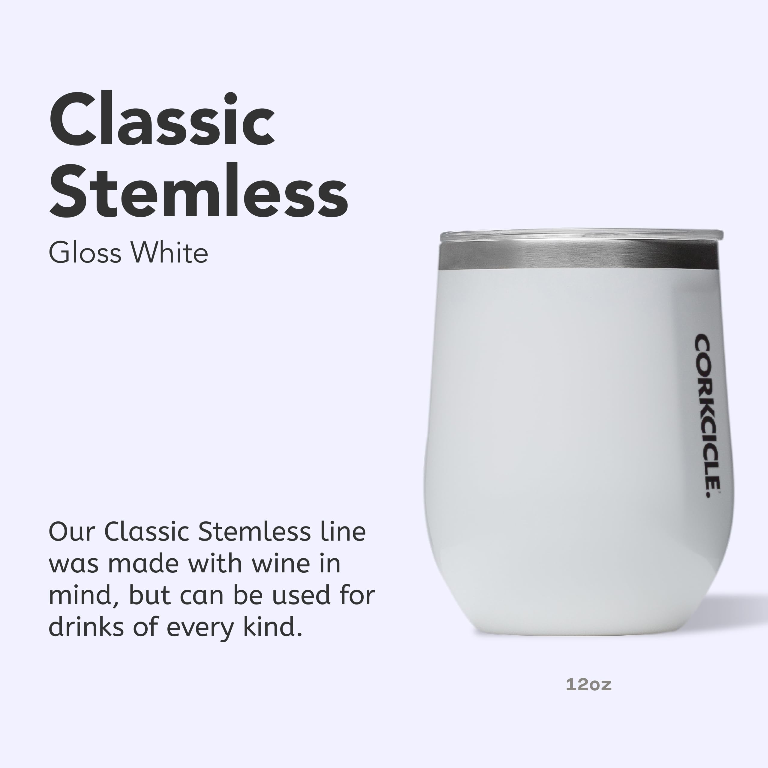 Corkcicle aislamiento triple, vaso inoxidable, mantiene temperatura por mas tiempo.