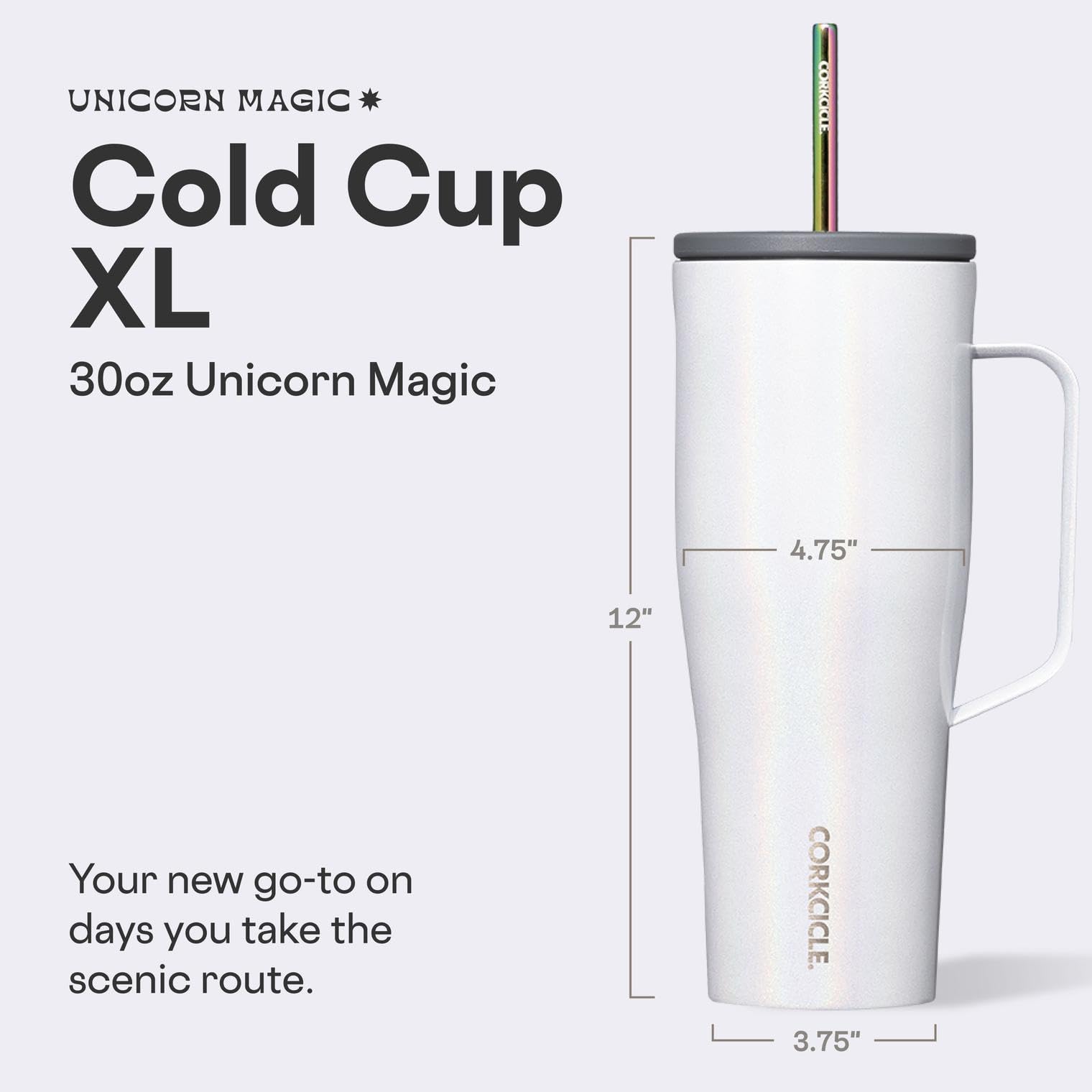 Corkcicle Asa ergonómica plana para sostener con comodidad.