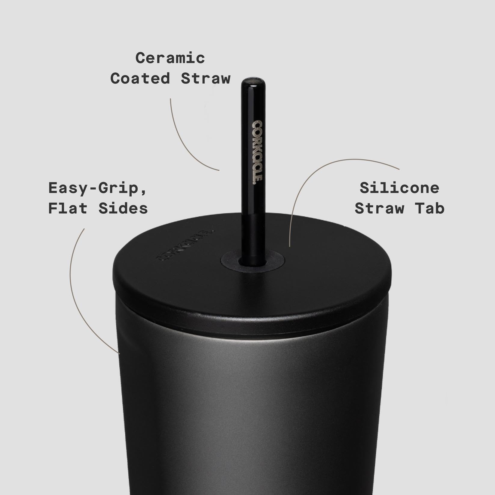 Corkcicle Base compatible con portavasos y base antideslizante para uso móvil.
