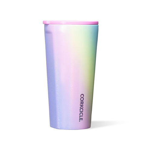 Corkcicle Vaso Clasico Arcoiris Unicornio: aislamiento triple para bebidas frias por horas.
