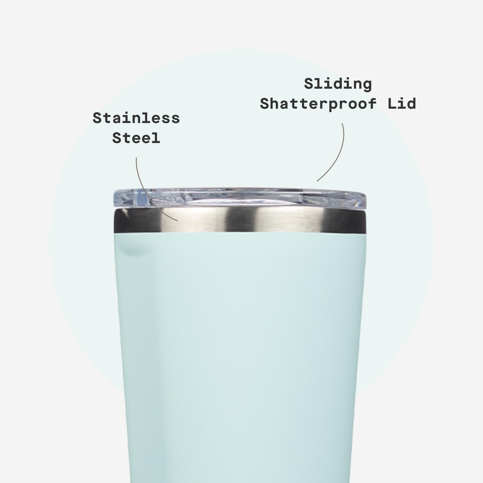 Corkcicle Clasico Tumbler apto para lavavajillas en la bandeja superior.