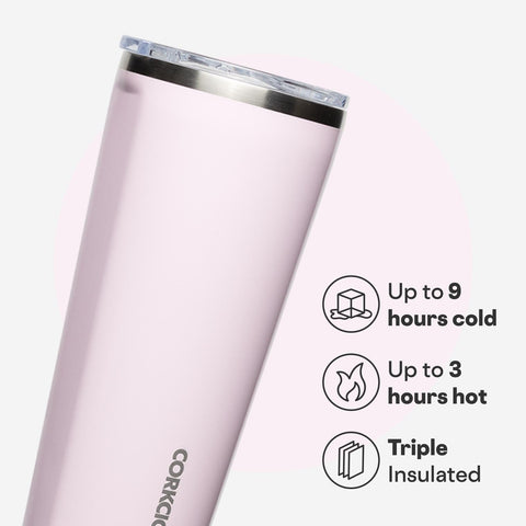 Corkcicle Classic Tumbler tapa desmontable y cierre seguro.