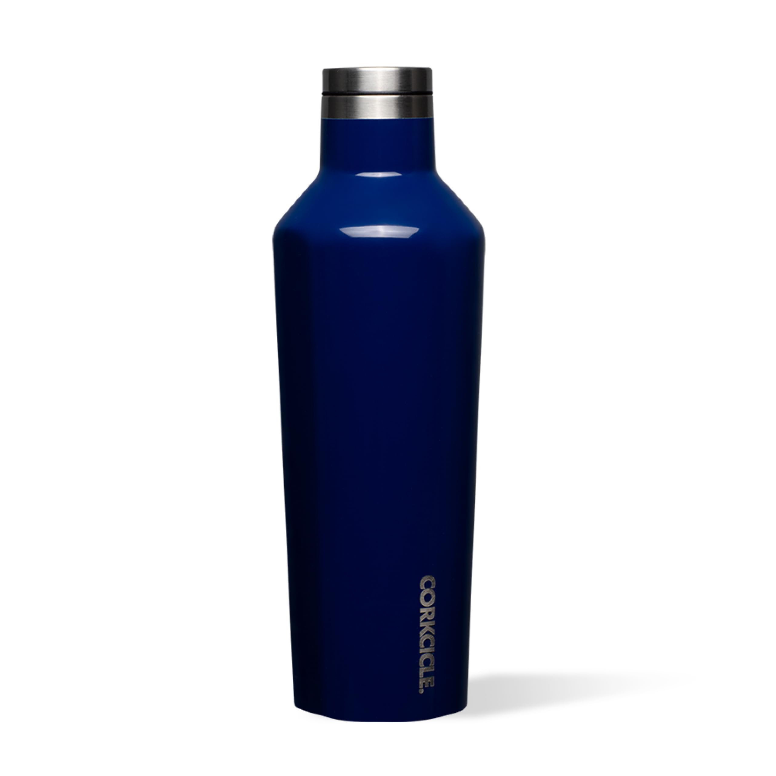 Corkcicle Classic Canteen frente en azul marino de 16 oz para uso diario.