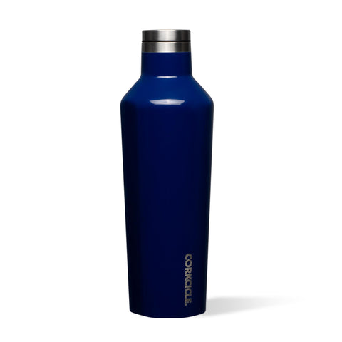 Corkcicle Classic Canteen frente en azul marino de 16 oz para uso diario.