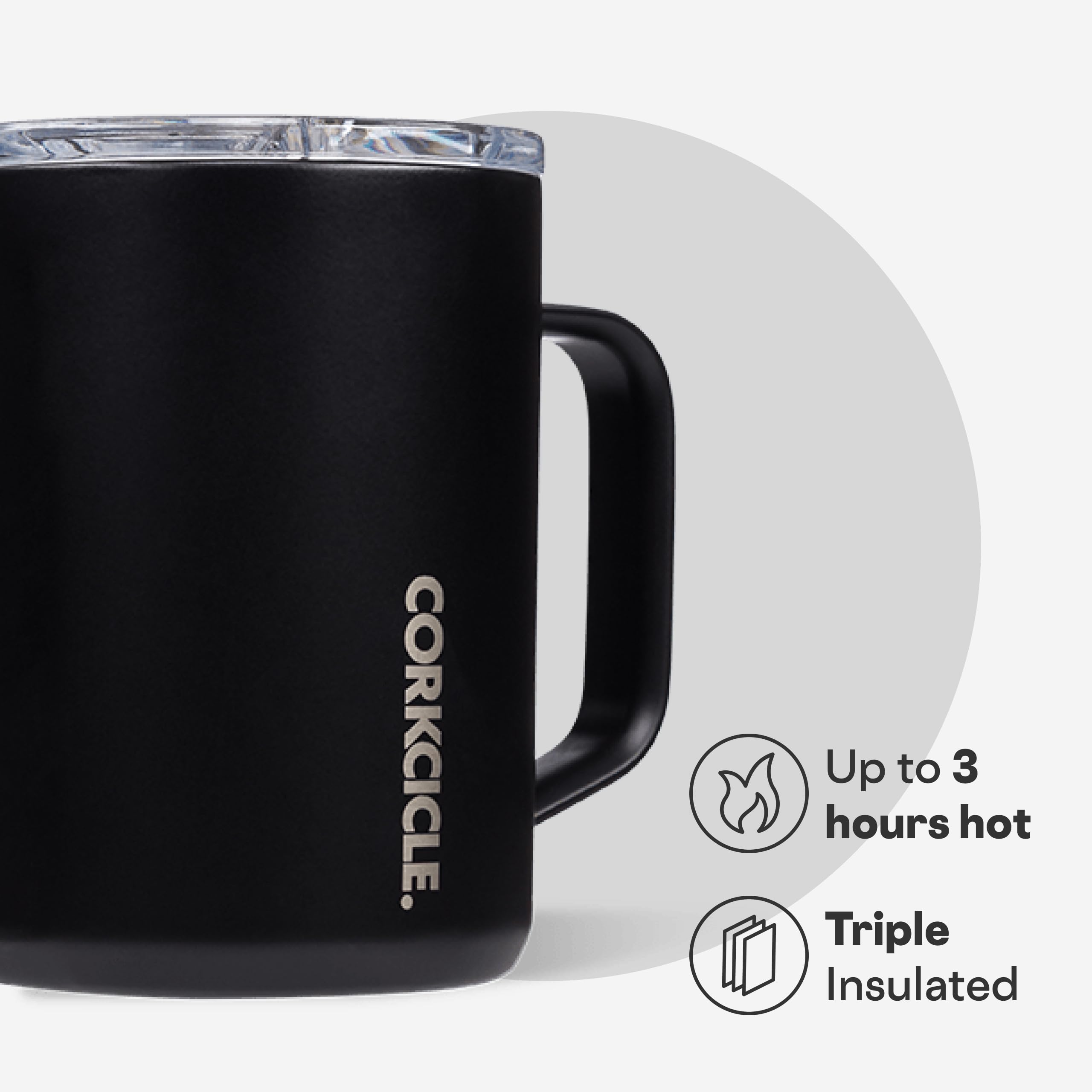Corkcicle Classic Coffee Mug de acero inoxidable con diseño moderno para oficina