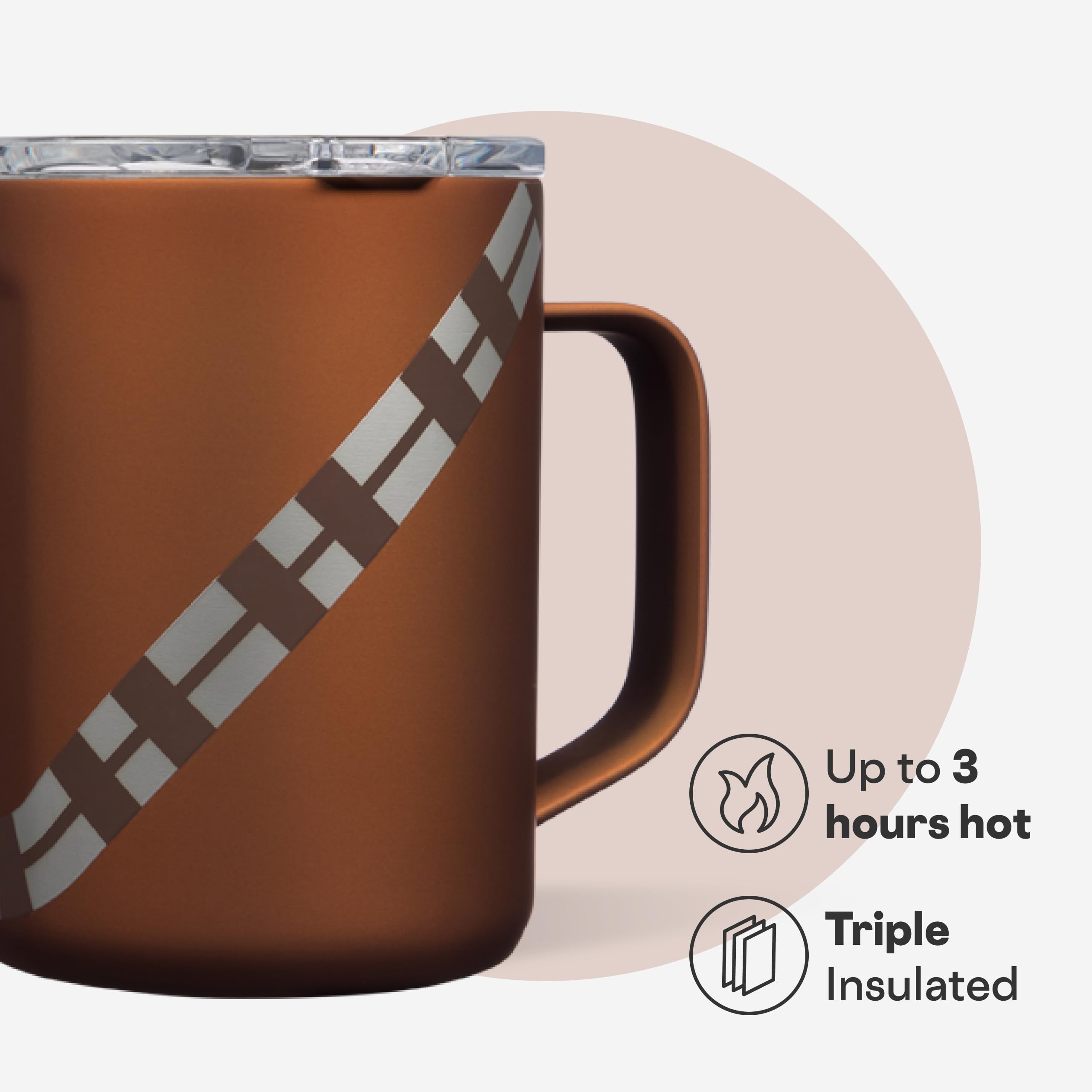 Taza Corkcicle Classic para acero inoxidable, duradera y elegante para uso diario.