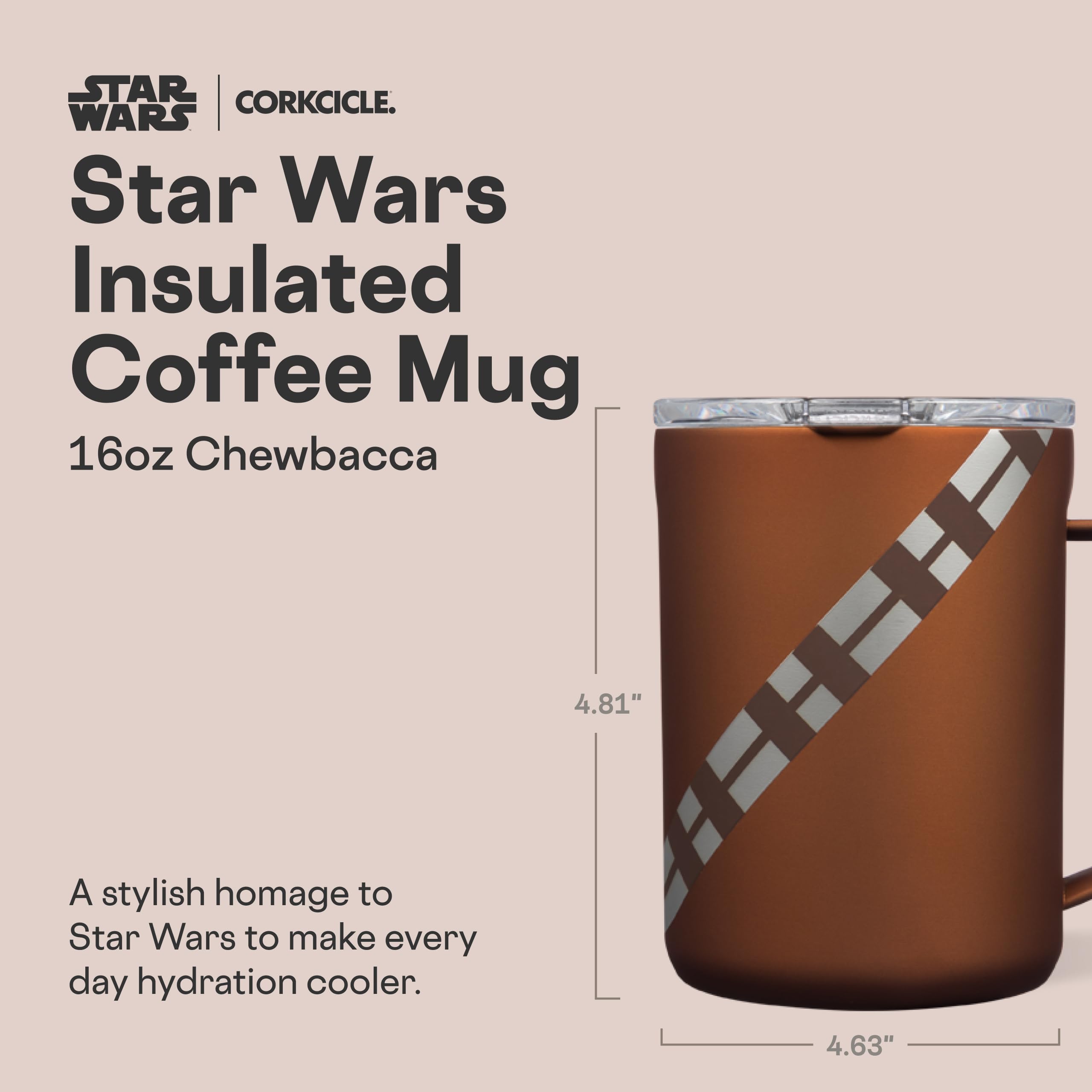Corkcicle Classic Coffee Mug con aislamiento triple mantiene el café caliente por más tiempo.