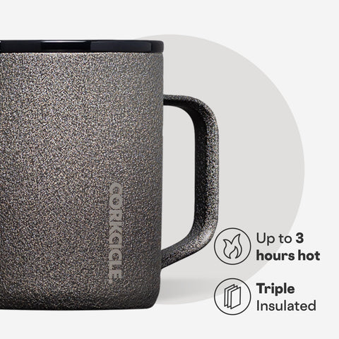 Corkcicle: taza clásica para café, aislamiento triple, mantiene bebidas calientes durante horas.