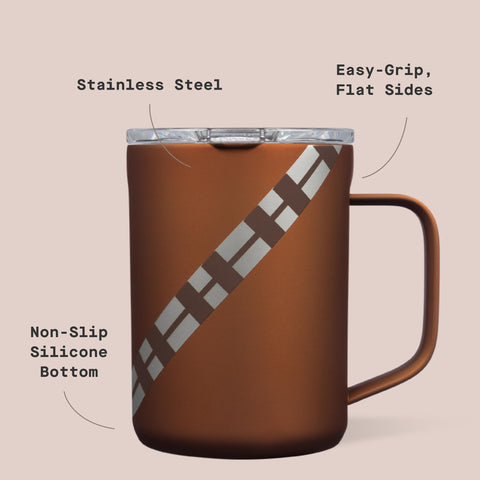 Uso diario con agarre cómodo y base estable en la Corkcicle Classic Coffee Mug.