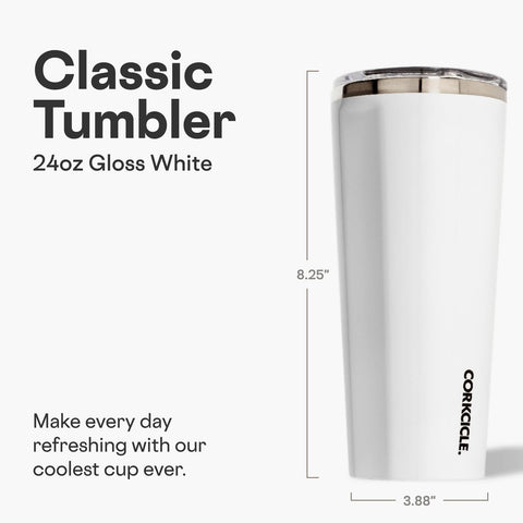 Vaso Corkcicle Classic con aislamiento triple de acero inoxidable.