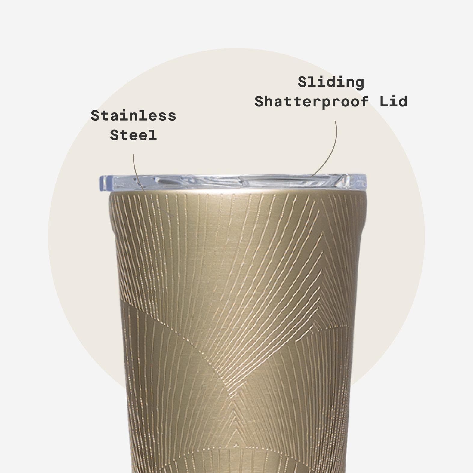 Corkcicle Classic Tumbler base antideslizante para mayor estabilidad.