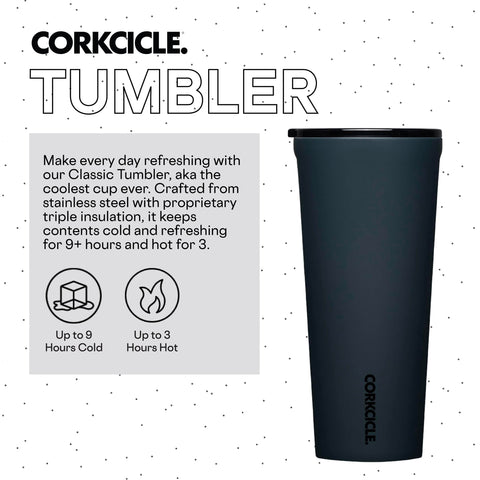 Corkcicle Classic Tumbler base antideslizante evita movimientos indeseados.