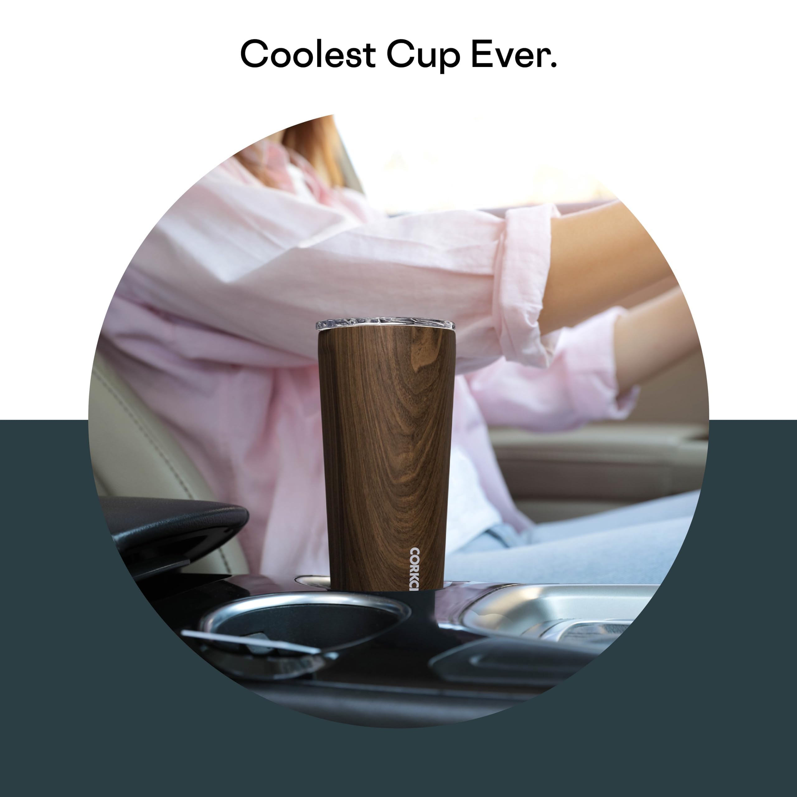 Corkcicle Classic Tumbler capacidad 24 onzas para largas jornadas.