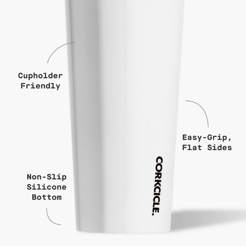 Tapa anti-derrame de Corkcicle Classic previene salpicaduras.