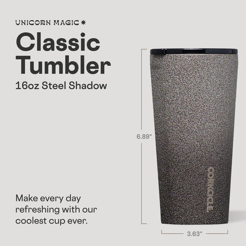 Vaso Corkcicle Clásico, tapa deslizante, ergonómica para agarre cómodo en viajes