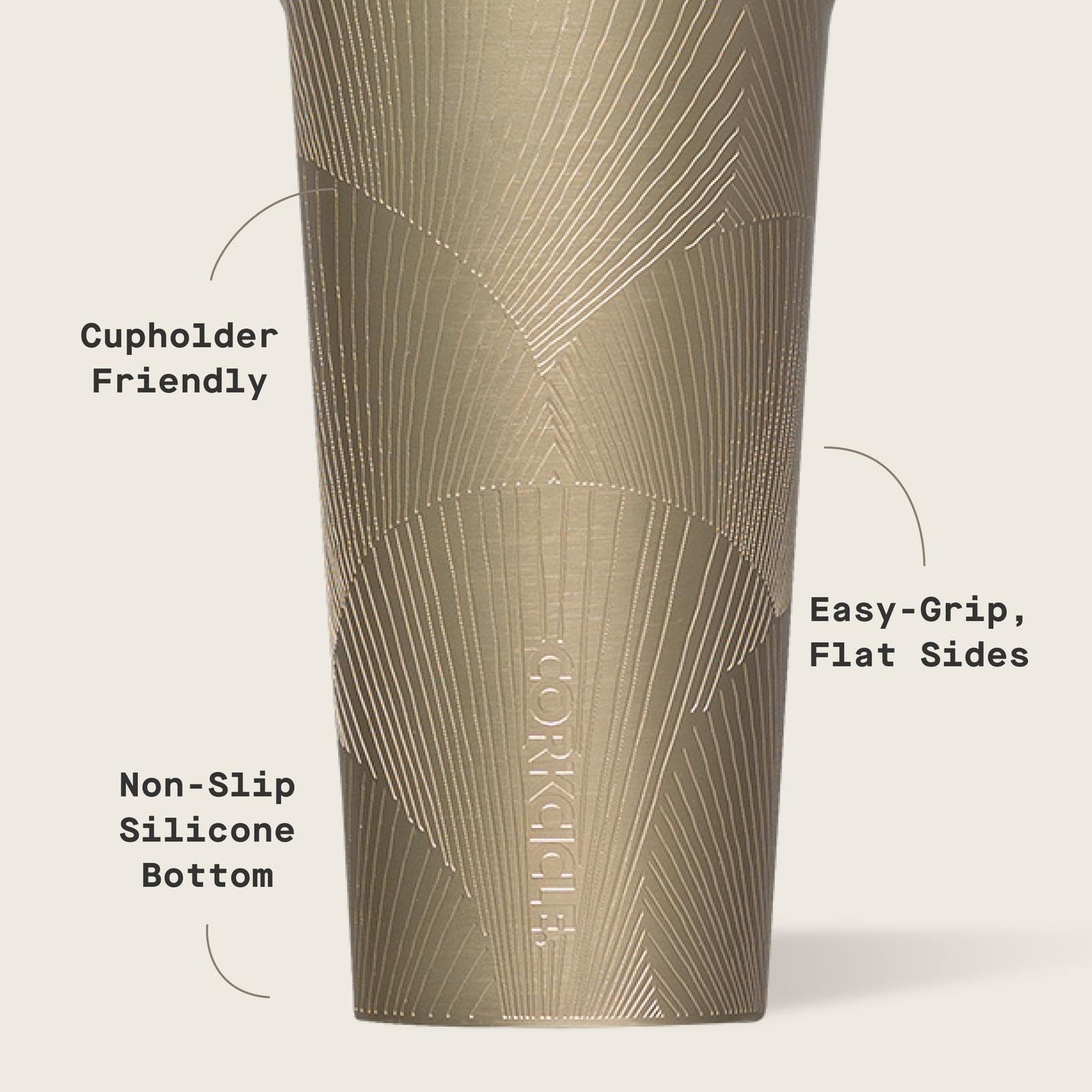 Corkcicle Classic Tumbler con tapa deslizante, resistente a derrames.