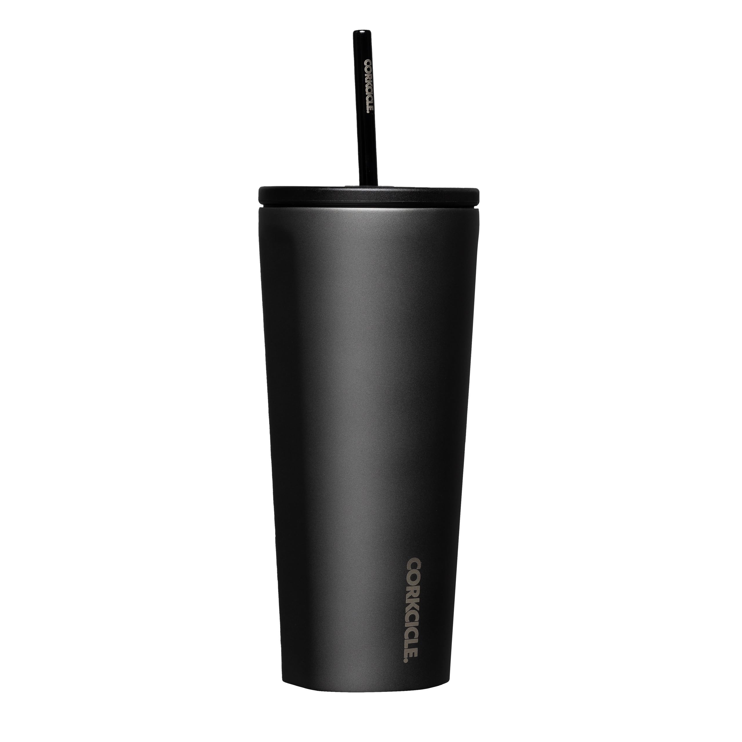 Corkcicle Cold Cup manteniendo la bebida fría 24 oz con pajilla cerámica.