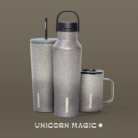 Corkcicle Unicorn Magic acabado inoxidable: duradero.