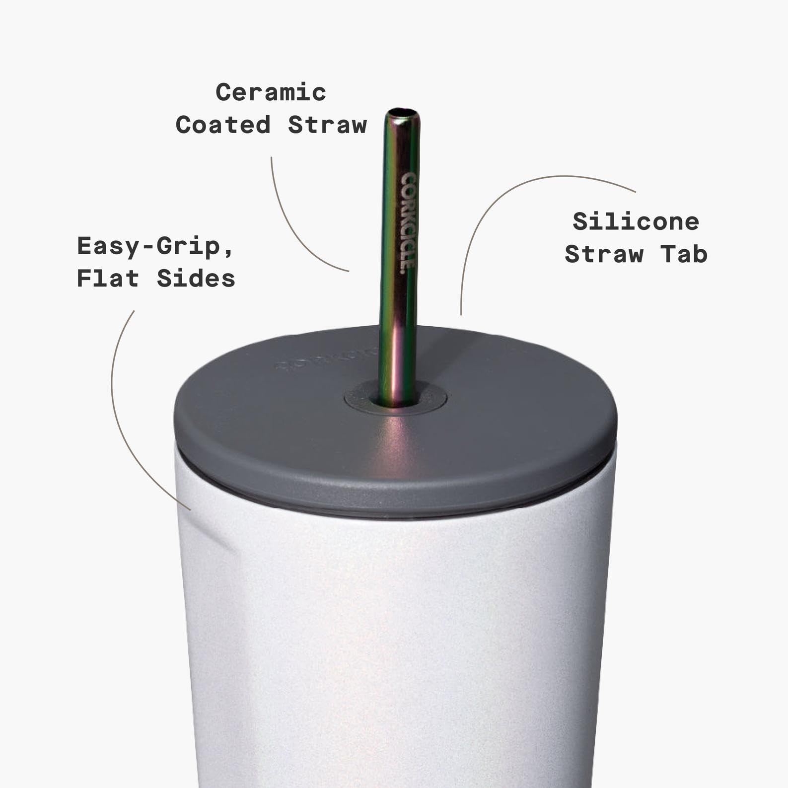 Corkcicle Unicorn Magic base antideslizante: estabilidad al apoyar.