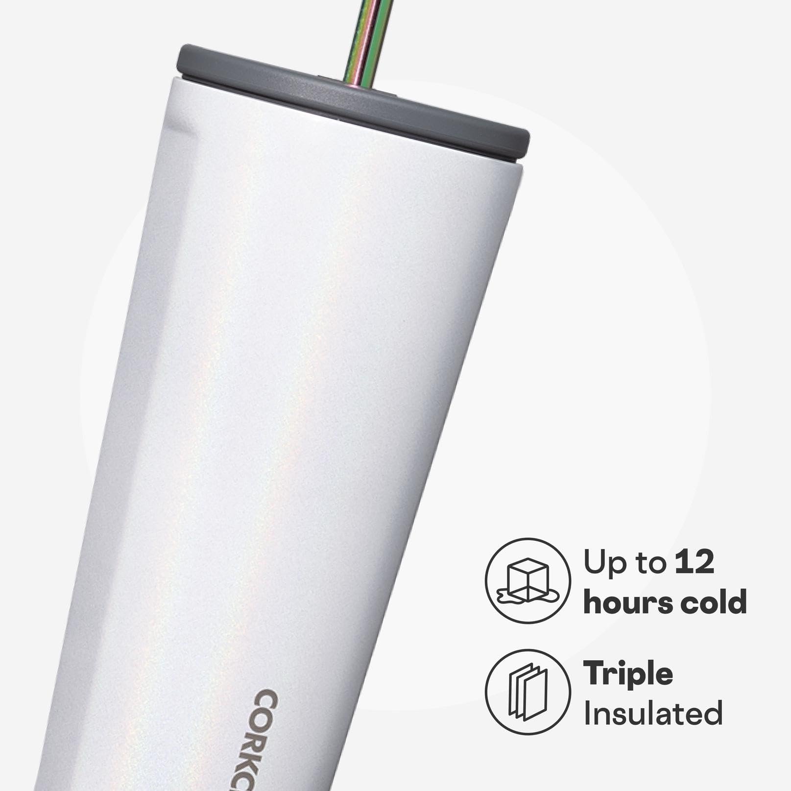 Corkcicle Unicorn Magic pajilla cerámica: sorbos limpios y reutilizables.