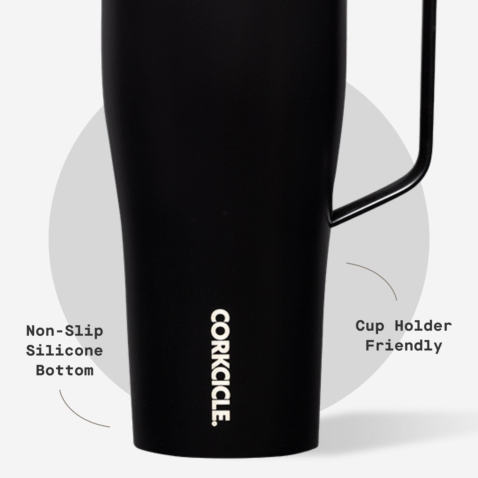 Corkcicle Cold Cup XL, diseño negro moderno para verano y uso diario.