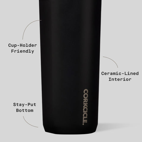 Corkcicle Commuter Cup aislamiento triple, mantiene bebidas frías hasta 18 horas.