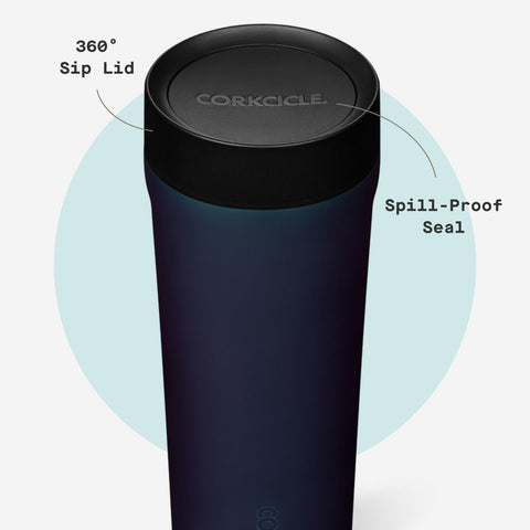 Corkcicle Commuter Cup diseño slim para bolsos y portavasos