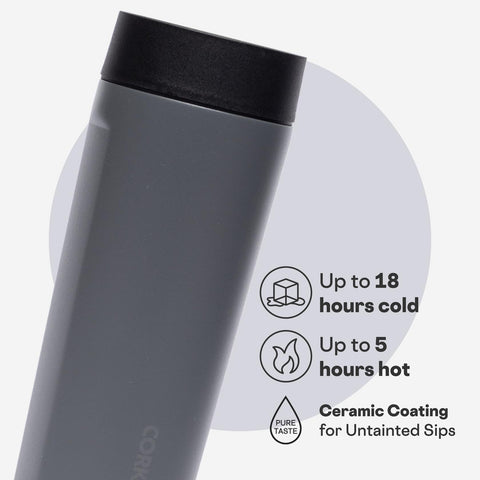 Corkcicle Commuter Cup con interior cerámico conserva el sabor