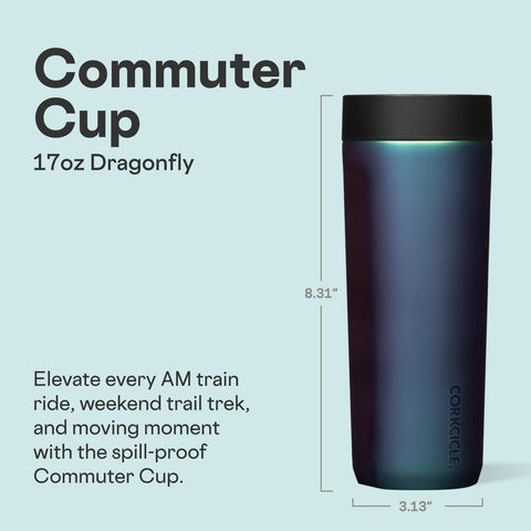 Corkcicle Commuter Cup tapa 360 grados para beber desde cualquier ángulo