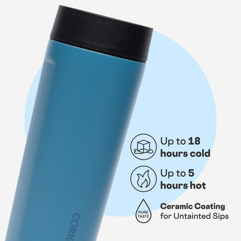 tapa giratoria Corkcicle 360: sin derrames al beber desde cualquier ángulo