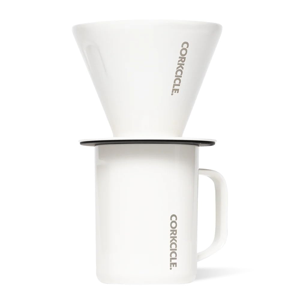 Corkcicle Conjunto Vertido: taza aislada que mantiene el café caliente.