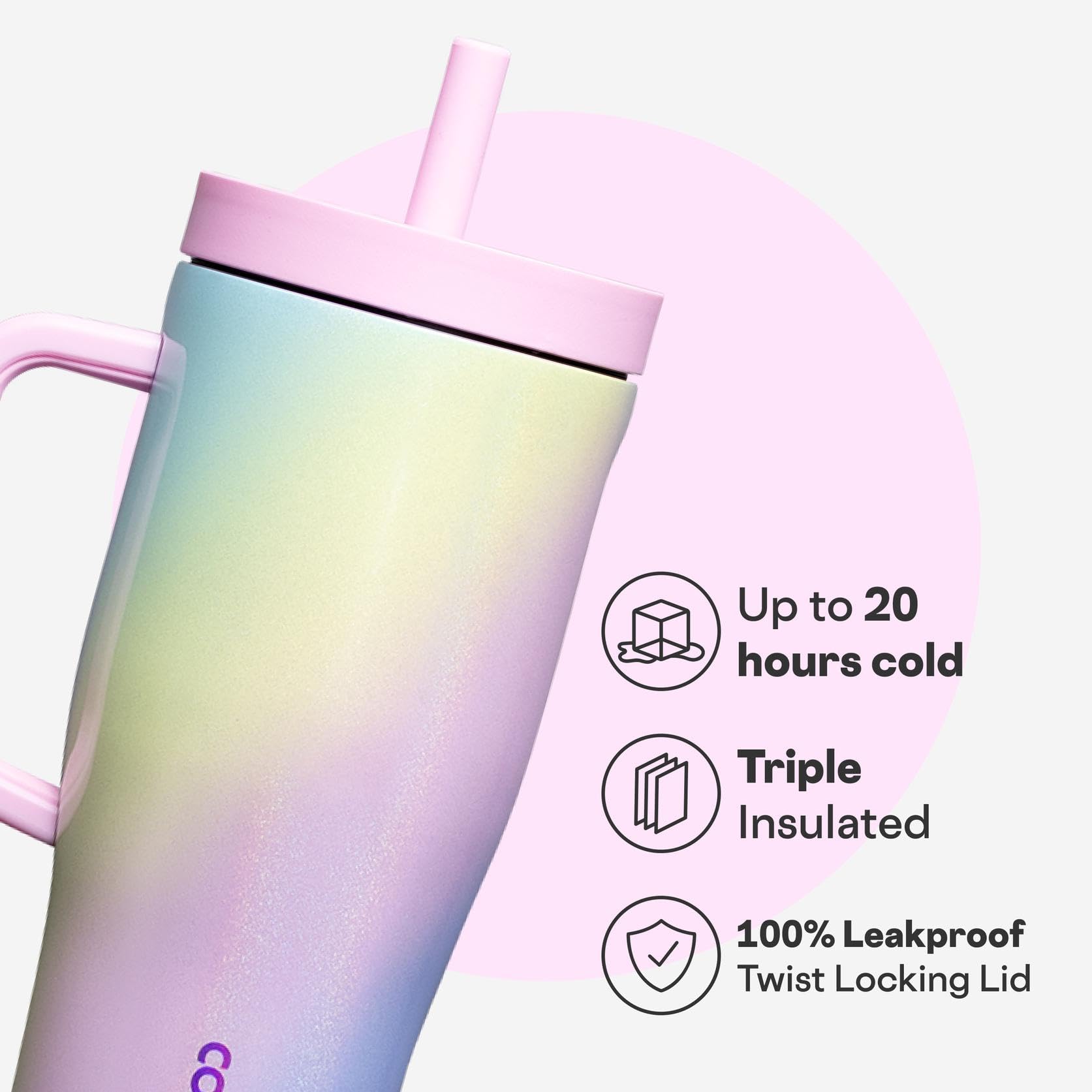 Corkcicle Cruiser: base antideslizante de silicona para estabilidad en superficies.