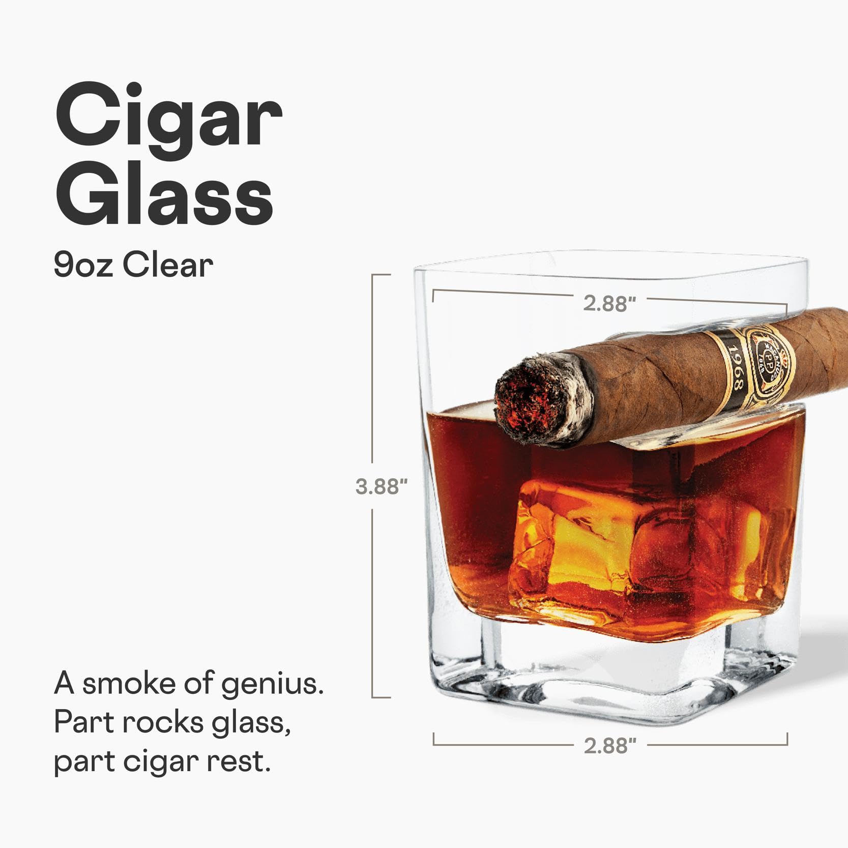 Corkcicle Diseño ergonomico vaso whisky para manejo estable durante cada sorbo.