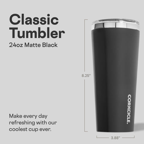 Corkcicle Vaso térmico diseño plano ergonómico, agarre cómodo.