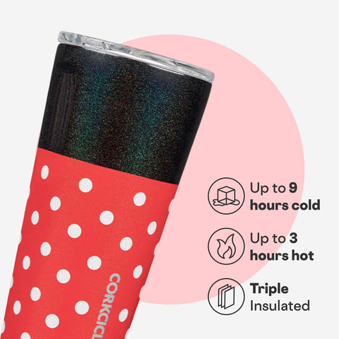 Corkcicle Disney Minnie Mouse-aislado triple, mantiene bebidas frías por horas