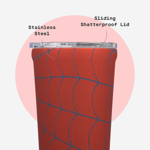 Corkcicle Disney Tumbler Spider-Man: base de silicona estable para evitar deslizamientos