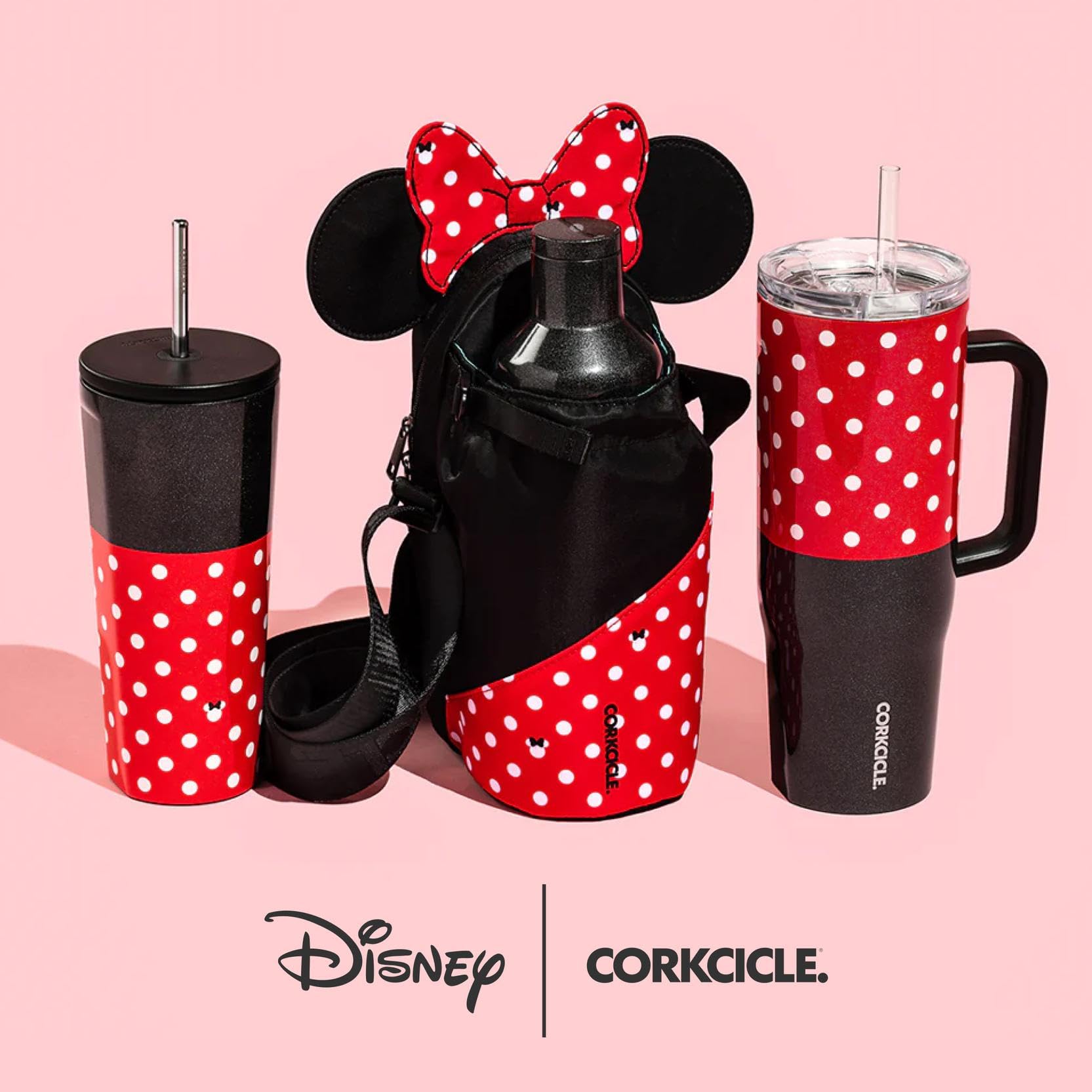 Corkcicle Disney Minnie Mouse-capacidad 16 onzas, tamaño cómodo para llevar