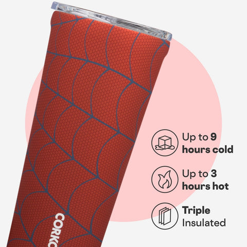 Corkcicle Disney Tumbler Spider-Man: enfoque ergonómico para agarre cómodo en viajes y días activos