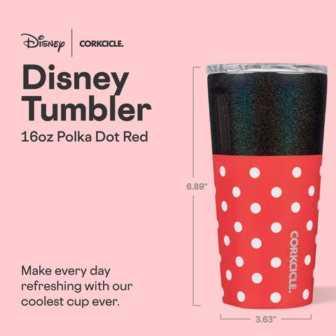 Corkcicle Disney Minnie Mouse-tapa anti-fugas, seguridad al beber durante viajes