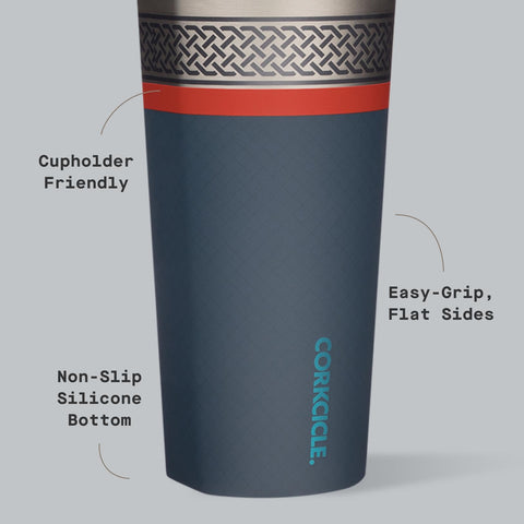 Vaso térmico Corkcicle Disney Thor: lados planos para mejor agarre.