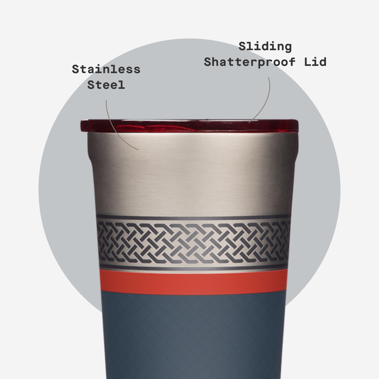 Vaso térmico Corkcicle Disney Thor: compatible con porta vasos para viajes.